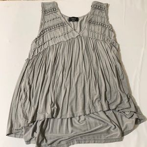 Vici Dolls Boho Gray Tank Top - Medium